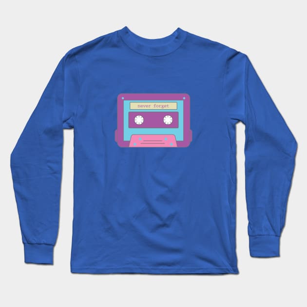 80s Kid series: Cassette T-Shirt Long Sleeve T-Shirt by WakuWaku